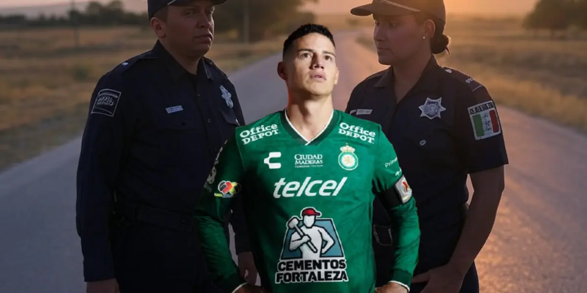 Policía Mexicana y James Rodríguez Foto: Grox y James Rodríguez