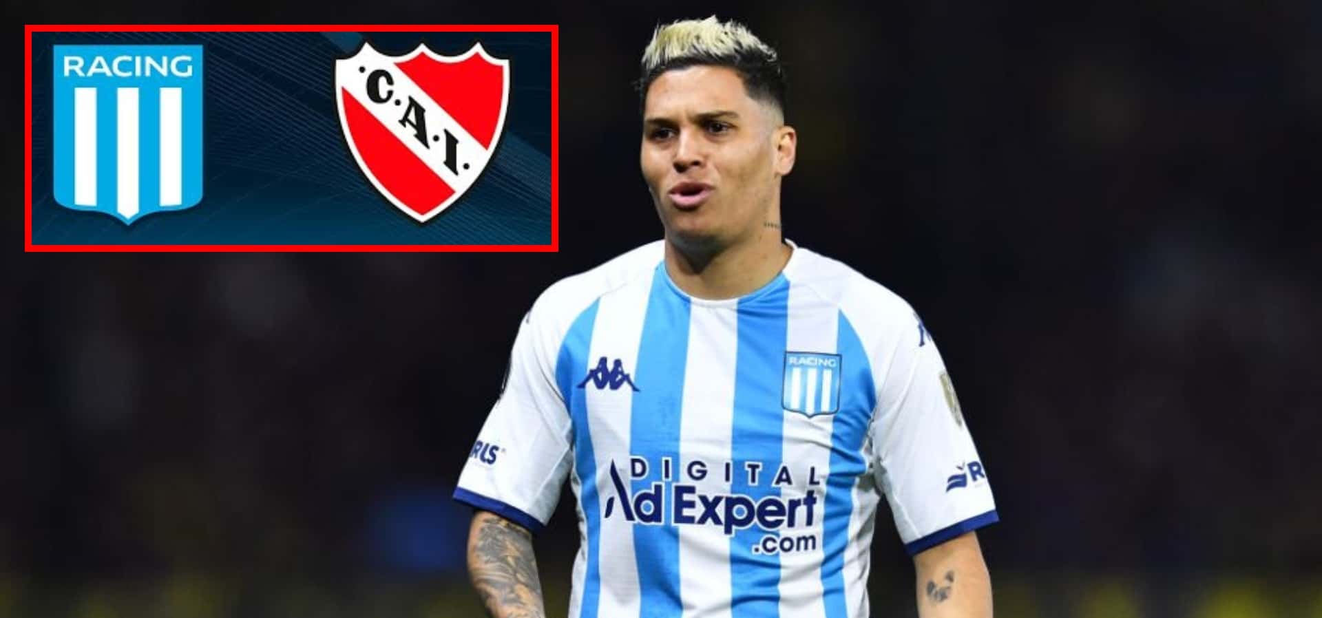 Previo Racing vs Independiente, la peor noticia de Juanfer Quintero en Argentina