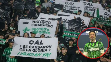 Protesta de los hinchas de Atlético Nacional -Fotos: Semana, Infobae