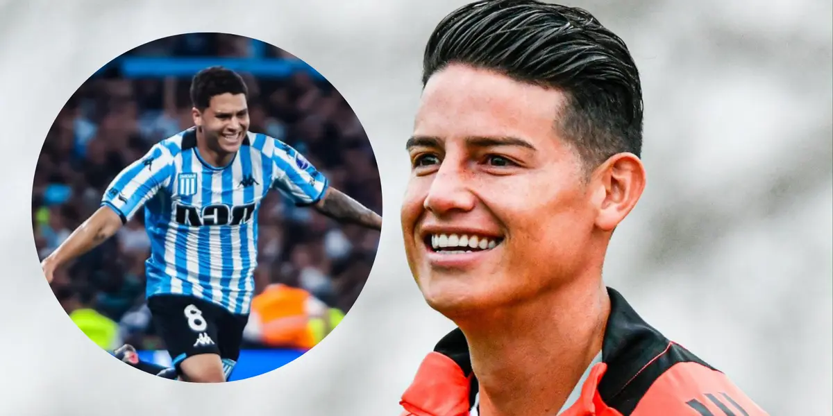 Quintero y James Rodríguez. Foto: redes de Quintero y James Rodríguez.