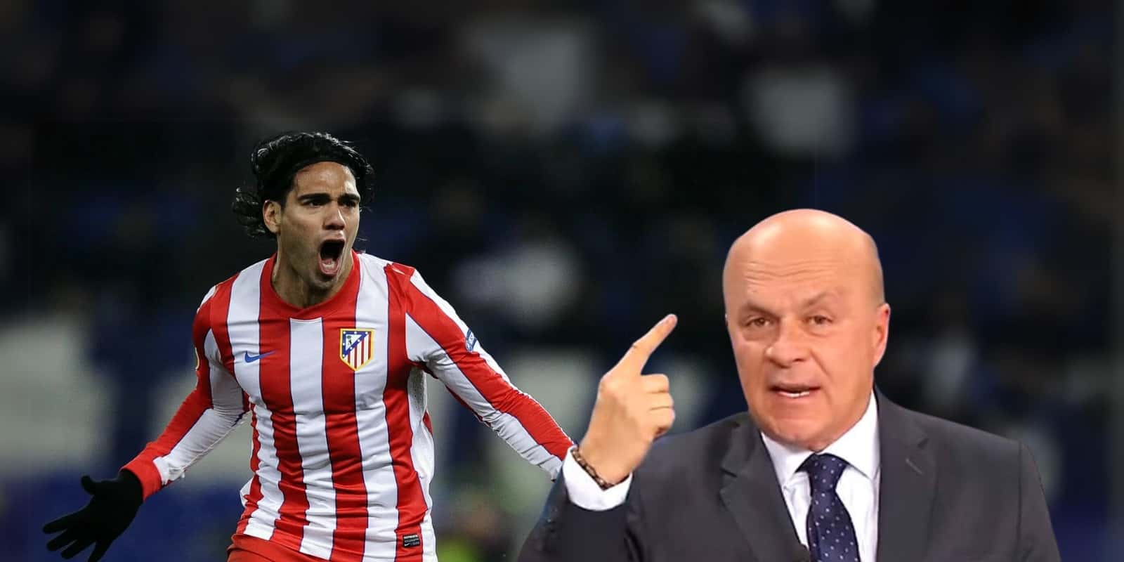 Radamel Falcao celebrando un gol con el Atlético de Madrid