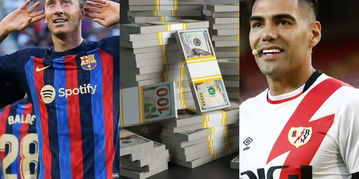 Radamel Falcao cobra un buen sueldo en España y su colega Robert Lewandoski gana una millonada solo en publicidad, eso sin contar su sueldo.