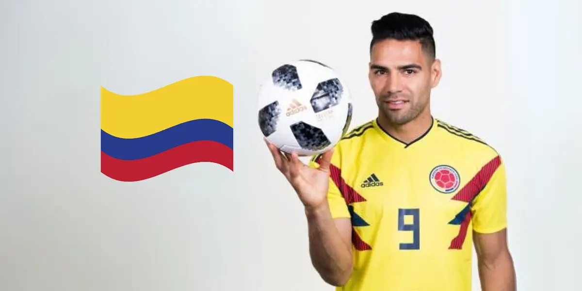 Radamel Falcao con la camiseta de la Selección Colombia. Foto de Falcao tomada de Pinterest.