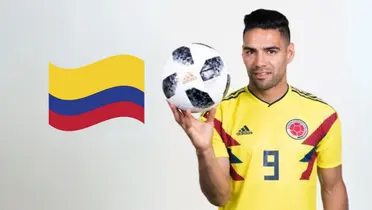 Radamel Falcao con la camiseta de la Selección Colombia. Foto de Falcao tomada de Pinterest.