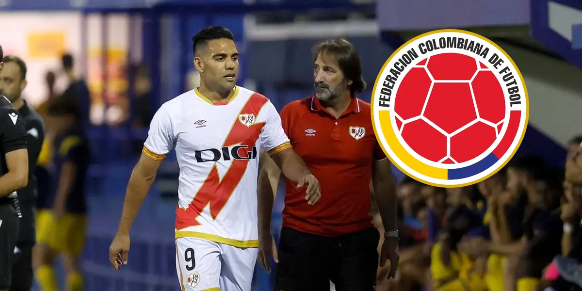 Radamel Falcao con la camiseta del Rayo Vallecano