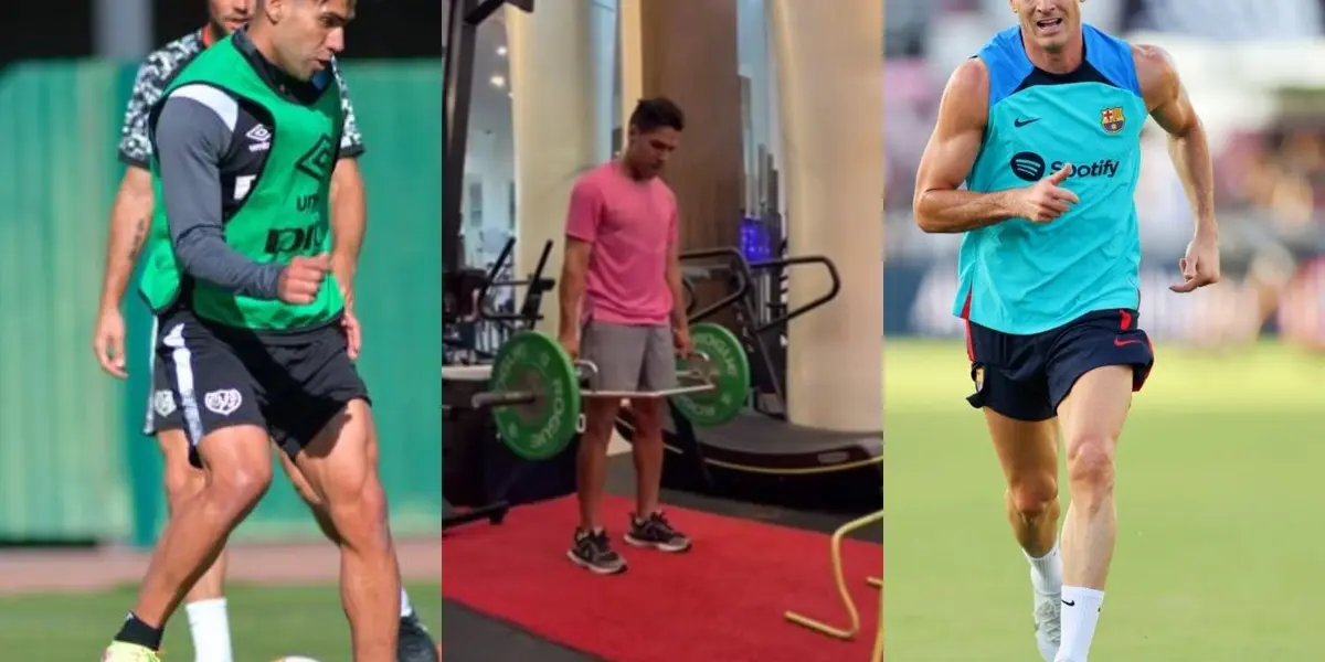 Radamel Falcao está a tope con el Rayo Vallecano y anda entrenando a lo Robert Lewandowski para brillar en esta nueva campaña en España.