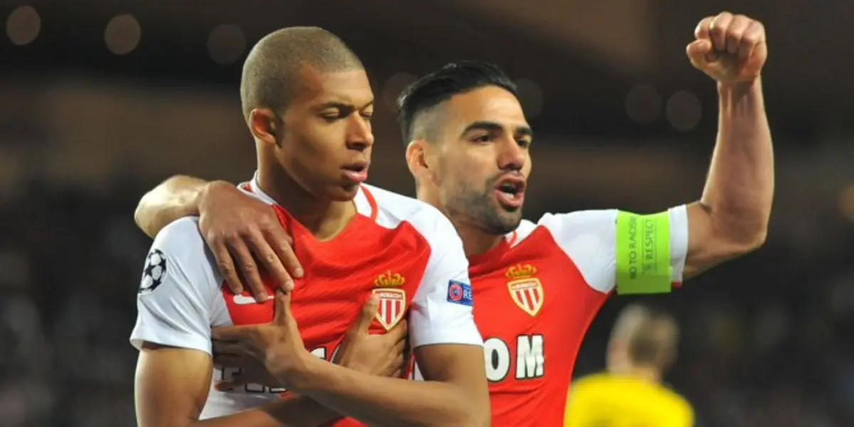 Radamel Falcao fue recordado por la Ligue 1 de Francia y es imposible olvidar lo que hizo el colombiano por Kylian Mbappé.