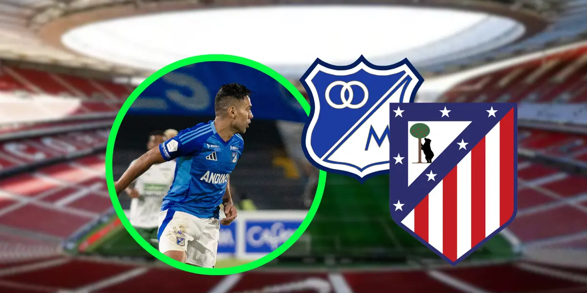 Radamel Falcao García Foto: Millonarios FC, Atleti y Escudoteca