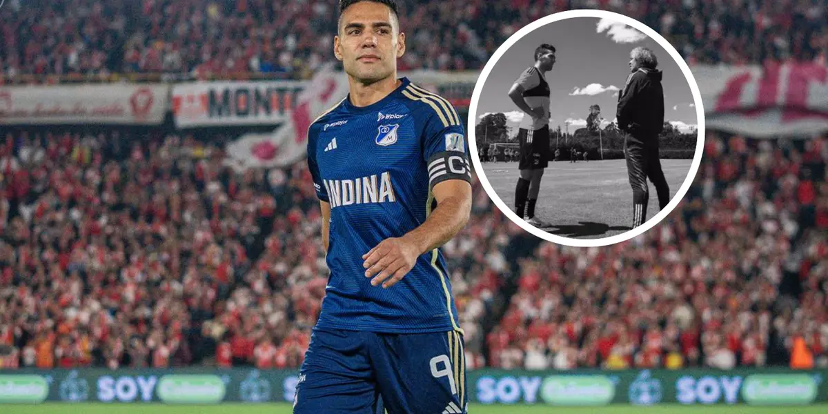 Radamel Falcao García y Alberto Gamero Foto: Millonarios FC y Captura de Instagram Falcao