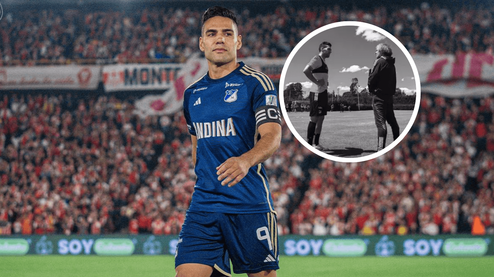 Radamel Falcao García y Alberto Gamero Foto: Millonarios FC y Captura de Instagram Falcao