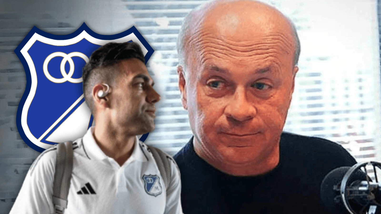 Radamel Falcao García y Carlos Antonio Vélez Foto: MFC, Escudoteca y RCN Radio