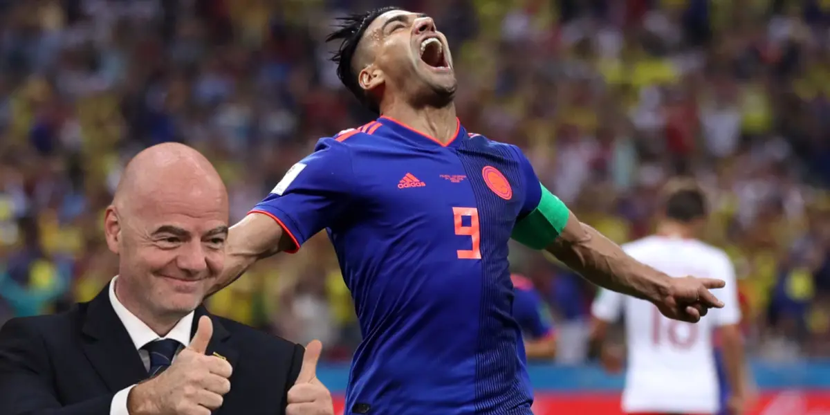 Radamel Falcao García y Gianni Infantino Foto: FIFA
