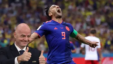 Radamel Falcao García y Gianni Infantino Foto: FIFA