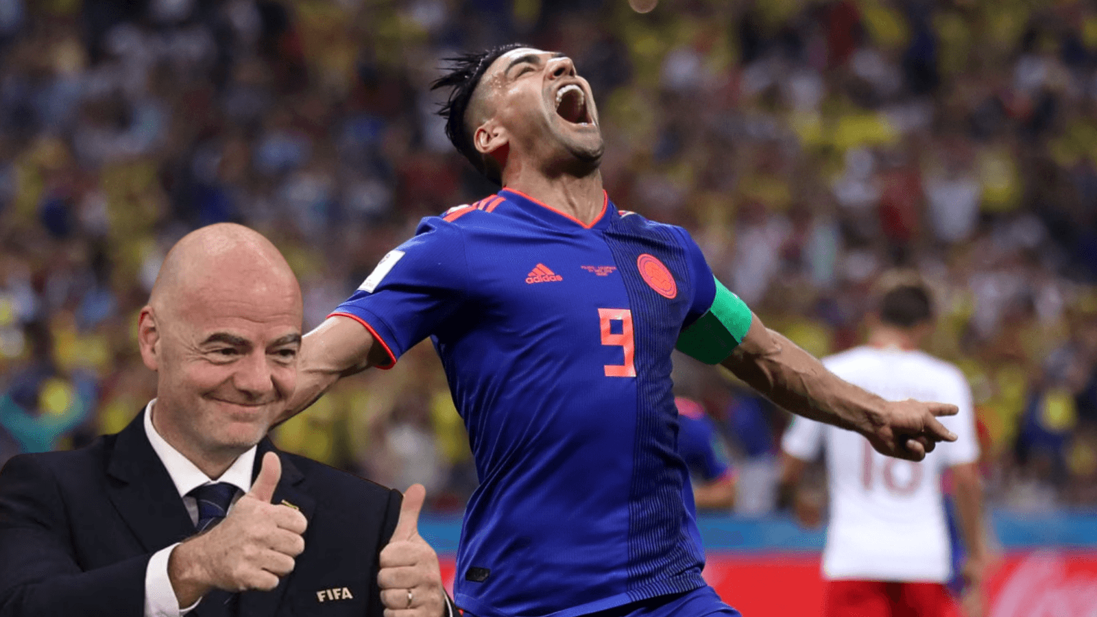 Radamel Falcao García y Gianni Infantino Foto: FIFA