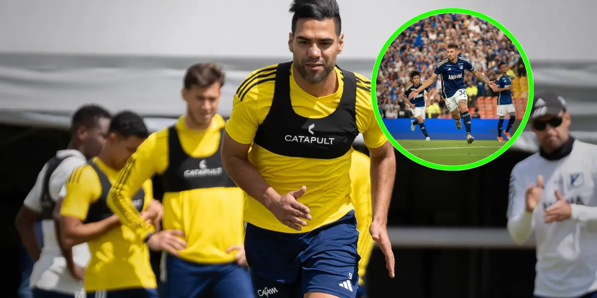 Radamel Falcao García y Santiago Giordana Foto: Millonarios FC