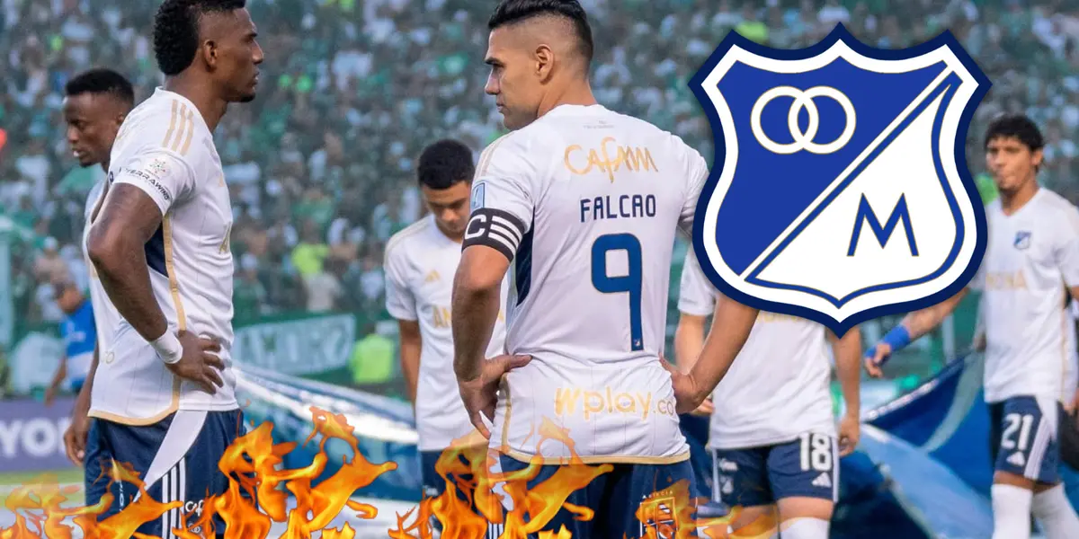 Radamel Falcao García y su regaño a un jugador de Millonarios Foto: MFC y Escudoteca