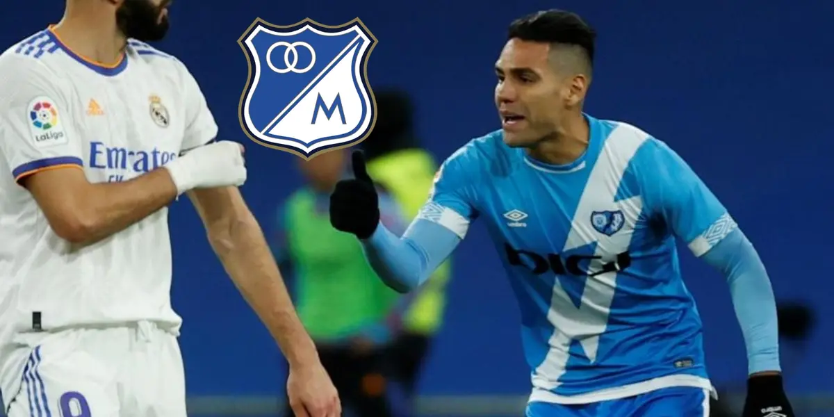 Radamel Falcao jugando con el Rayo Vallecano