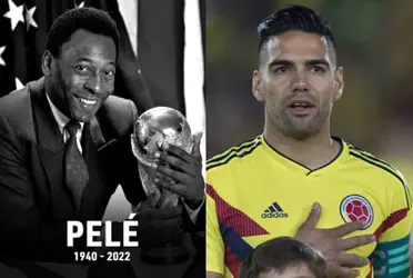 Radamel Falcao lamentó la muerte del Rey Pelé y manifestó sus condolencias hacia el astro carioca.