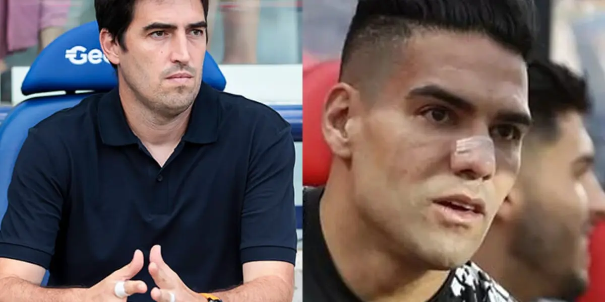 Radamel Falcao lucha por hacerse un puesto en la titular del Rayo Vallecano y su entrenador se empeña en la misma idea de juego con él.