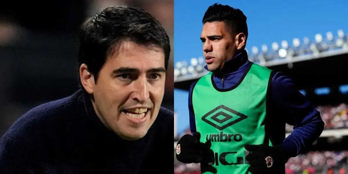 Radamel Falcao recibió un duro comentario de parte de su entrenador Andoni Iraola.