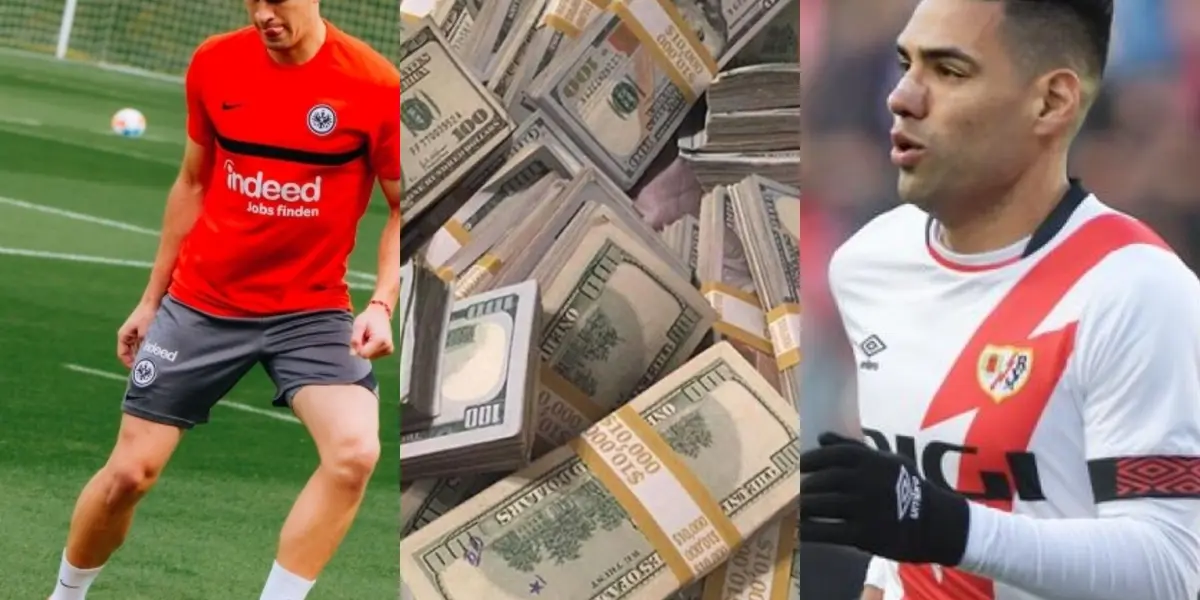 Radamel Falcao va en camino al retiro y nuevas promesas colombianas como Rafael Santos Borré se abren paso en Europa, su comparativa de sueldos es interesante porque no hay mucha diferencia.