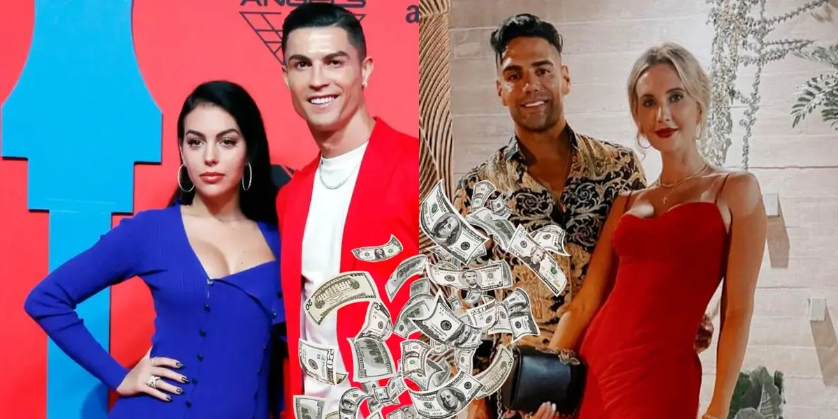 Radamel Falcao y su esposa le siguen los pasos a Cristiano Ronaldo y Georgina Rodríguez.
