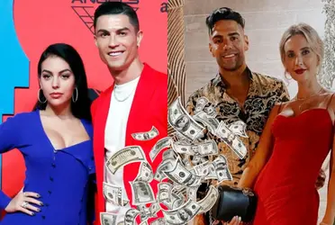 Radamel Falcao y su esposa le siguen los pasos a Cristiano Ronaldo y Georgina Rodríguez.