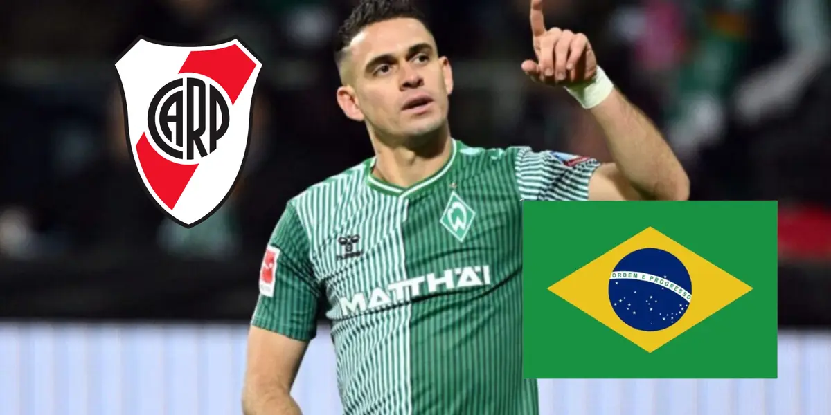 Rafael Santos Borré con la camiseta de Werder Bremen.