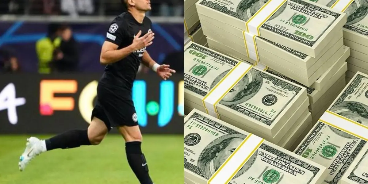 Rafael Santos Borré no estaría a gusto en el Eintracht Frankfurt y hay un precio sobre la mesa para darle salida.