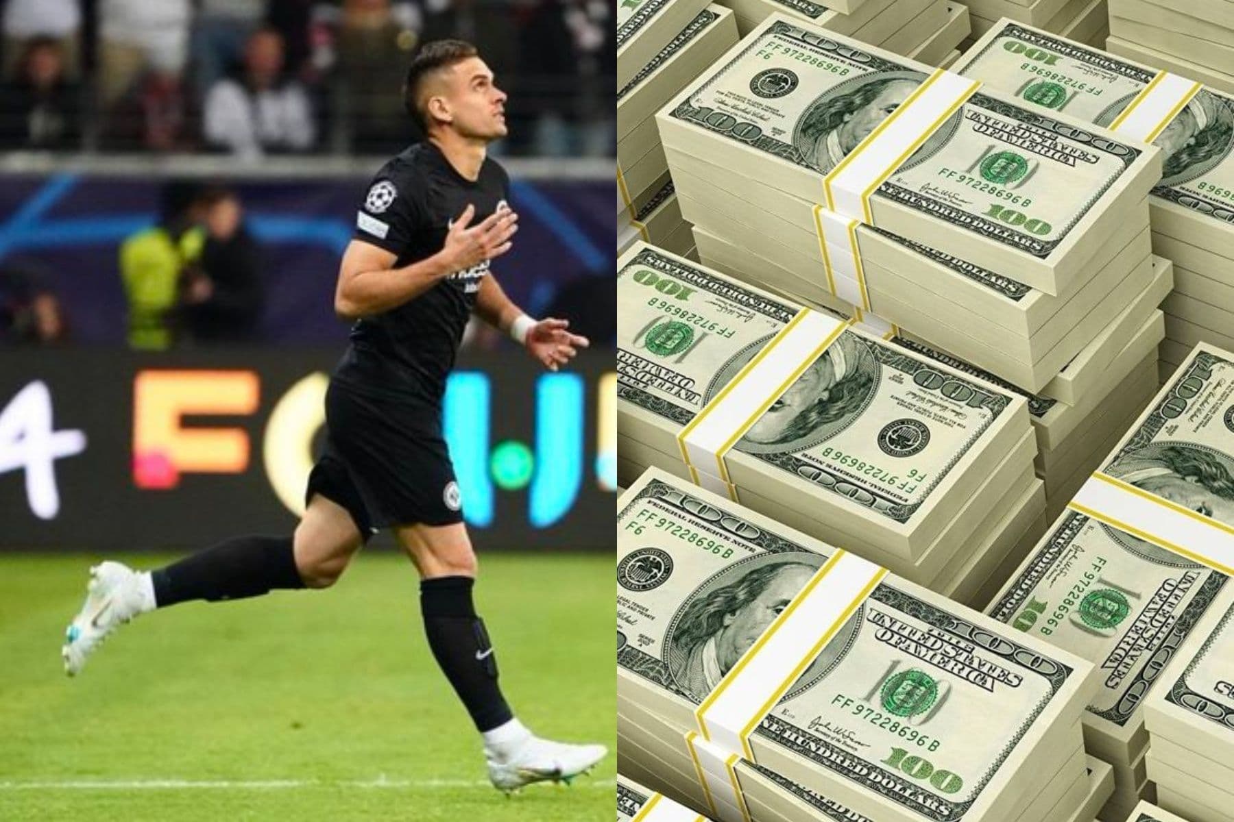 Rafael Santos Borré no estaría a gusto en el Eintracht Frankfurt y hay un precio sobre la mesa para darle salida.