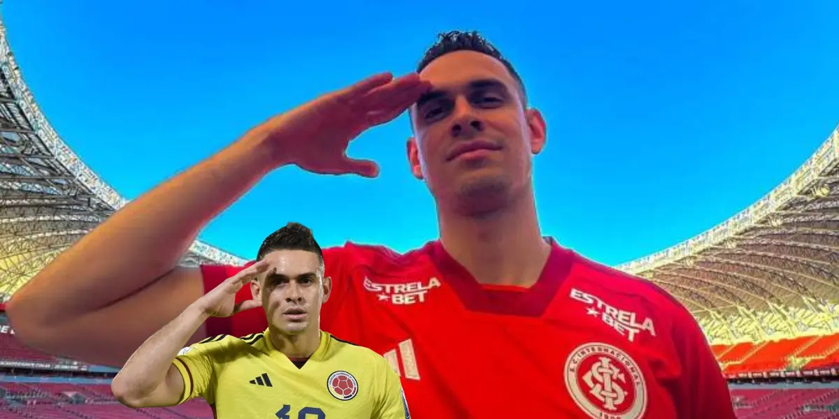   Rafael Santos Borré jugador de Colombia e internacional de Brasil. Foto tomada de El Colombiano y Radio Nacional de Colombia. 