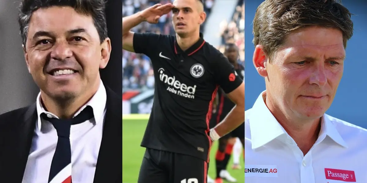 Rafael Santos Borré le mandó un emotivo mensaje a Marcelo Gallardo, sentidas palabras en el momento donde el colombiano no tiene buena relación con su DT en Alemania.