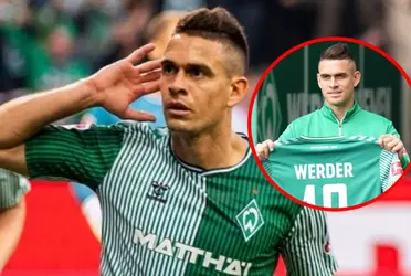 Rafael Santos Borré marcó su primer gol con el Werder Bremen de Alemania.