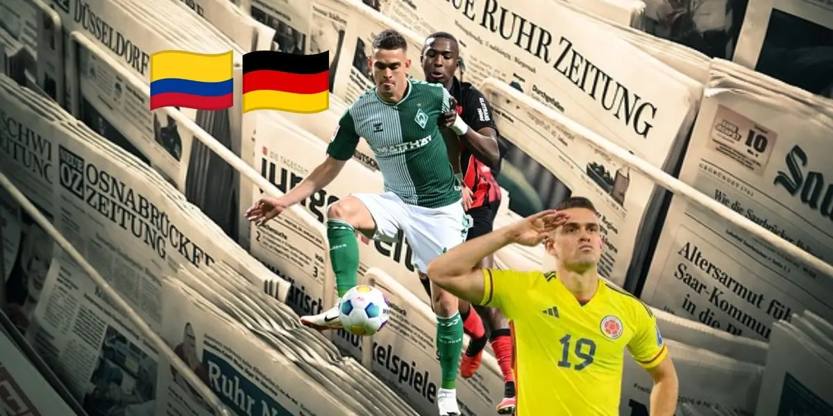 Rafael Santos Borré marcó un gol en Alemania y la prensa de ese país reaccionó.