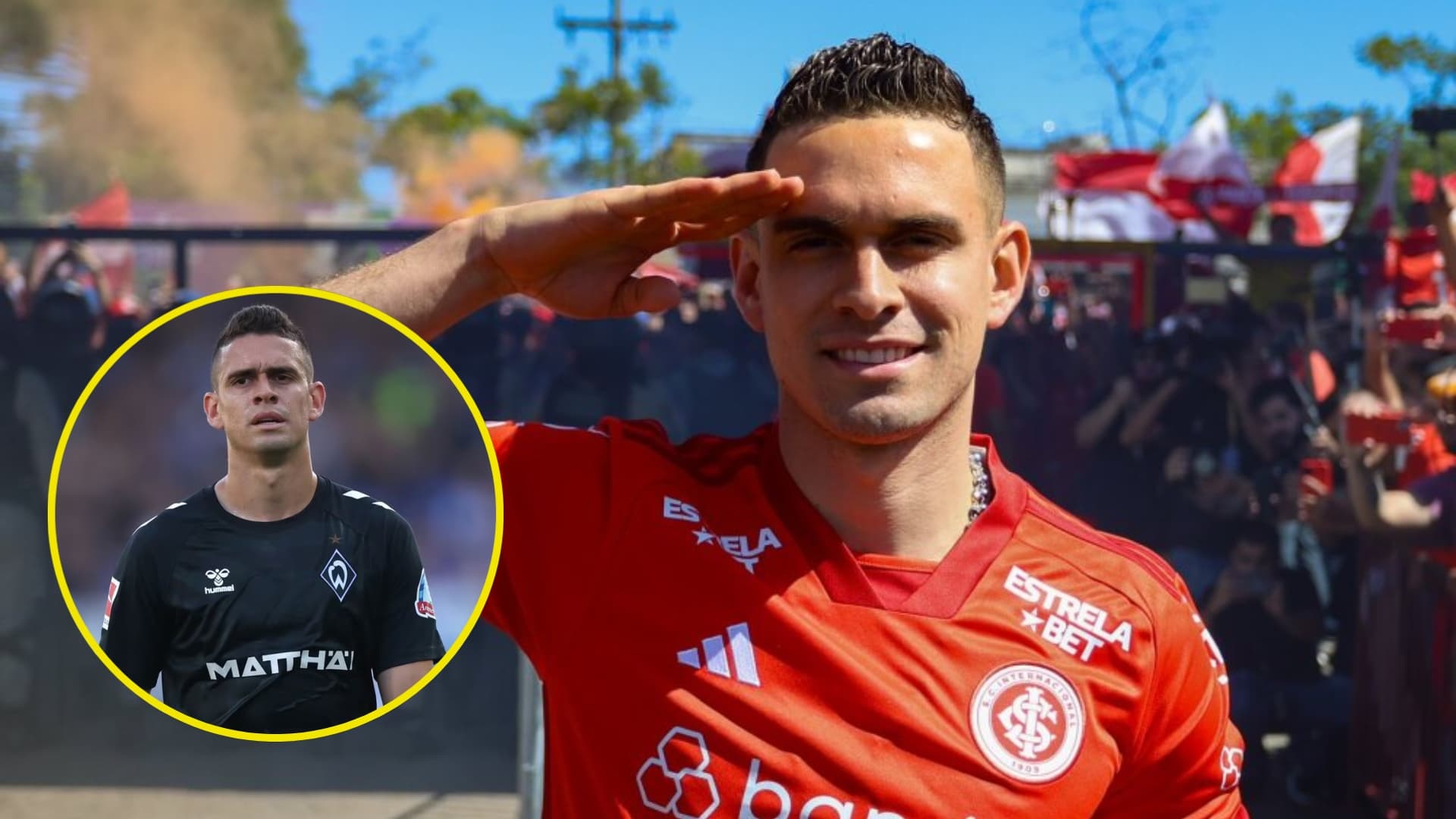 Rafael Santos Borré regresó a Sudamerica tras su paso por Alemania (Foto tomada de Noticias Caracol, El País)