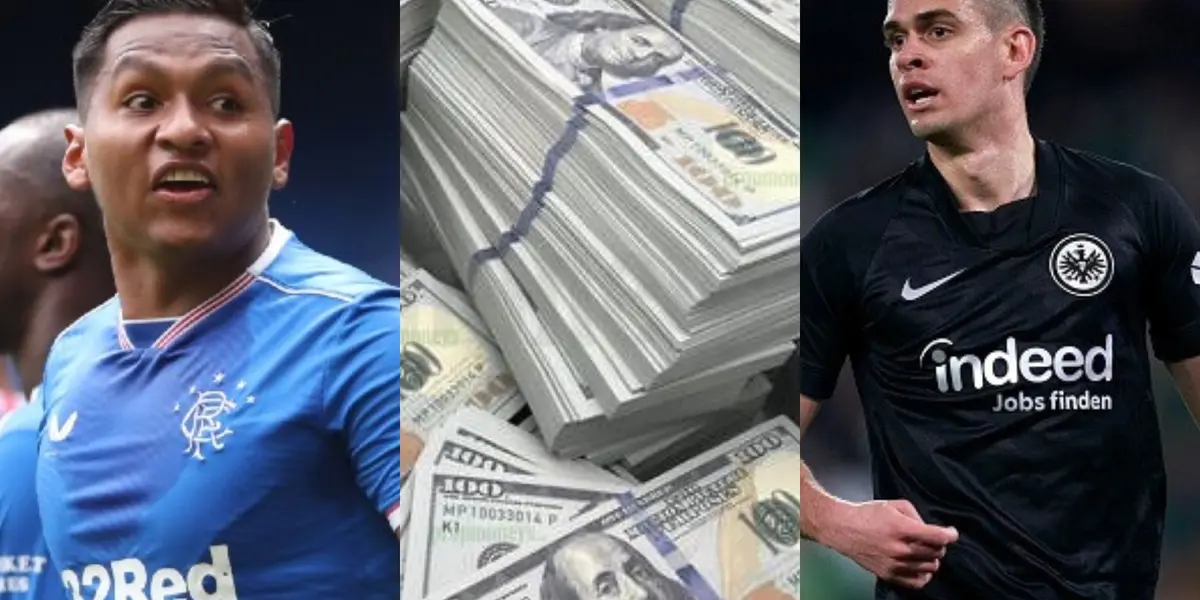 Rafael Santos Borré tiene solo una pequeña diferencia de salario con respecto a su paisano Alfredo Morelos.