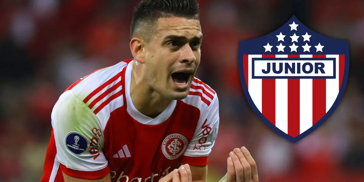 Rafael Santos Borré y las chances que tiene de llegar al Junior de Barranquilla Foto: Sudamericana y Escudoteca