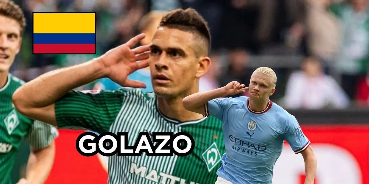 Rafale Santos Borré marcó un golazo a lo Erling Haaland.