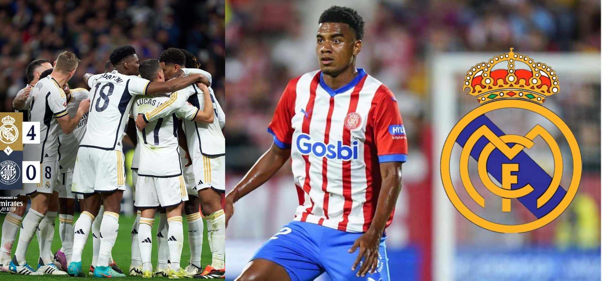 Real Madrid humilló a Girona y la calificación que recibió Jhon Solís exNacional (Foto tomada de Real Madrid y Sports)