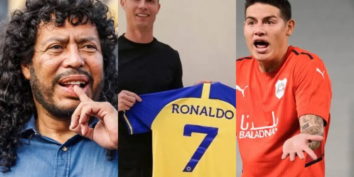 René Higuita le mandó un mensaje a Cristiano Ronaldo por su llegada a Arabia Saudita, no se recuerda algo parecido con James cuando estuvo en Qatar.