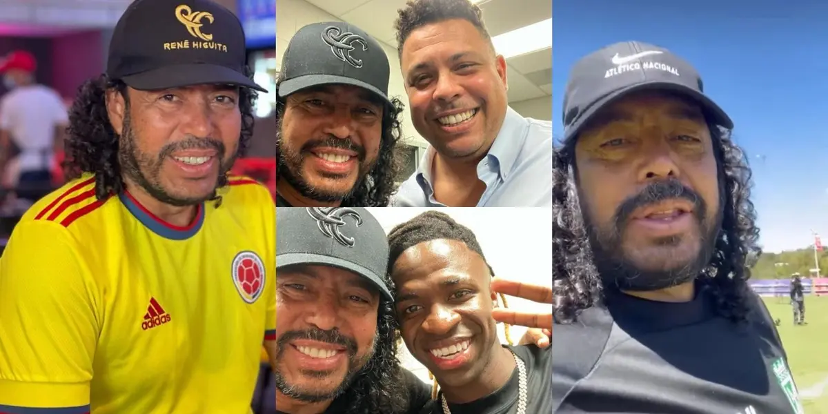 René Higuita en sorpresiva reunión con Ronaldo Nazario y Vinícius Júnior.