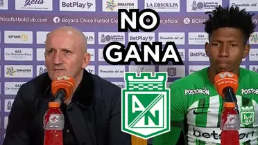 Repetto la pasa mal en Nacional. Foto de Repetto rueda de prensa DIMAYOR en YouTube.