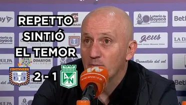 Repetto reaccionó desde la rueda de prensa del Verde. Foto captura de pantalla de rueda de prensa DIMAYOR