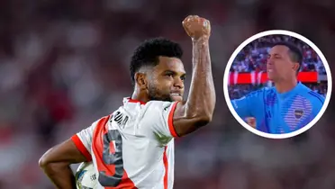 ¿Respuesta de Borja? Tras el escándalo con Marchesín. Foto: River Plate y Captura de ESPN