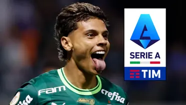 Richard Ríos jugando con Palmeiras. Foto de Ríos de Infobae.