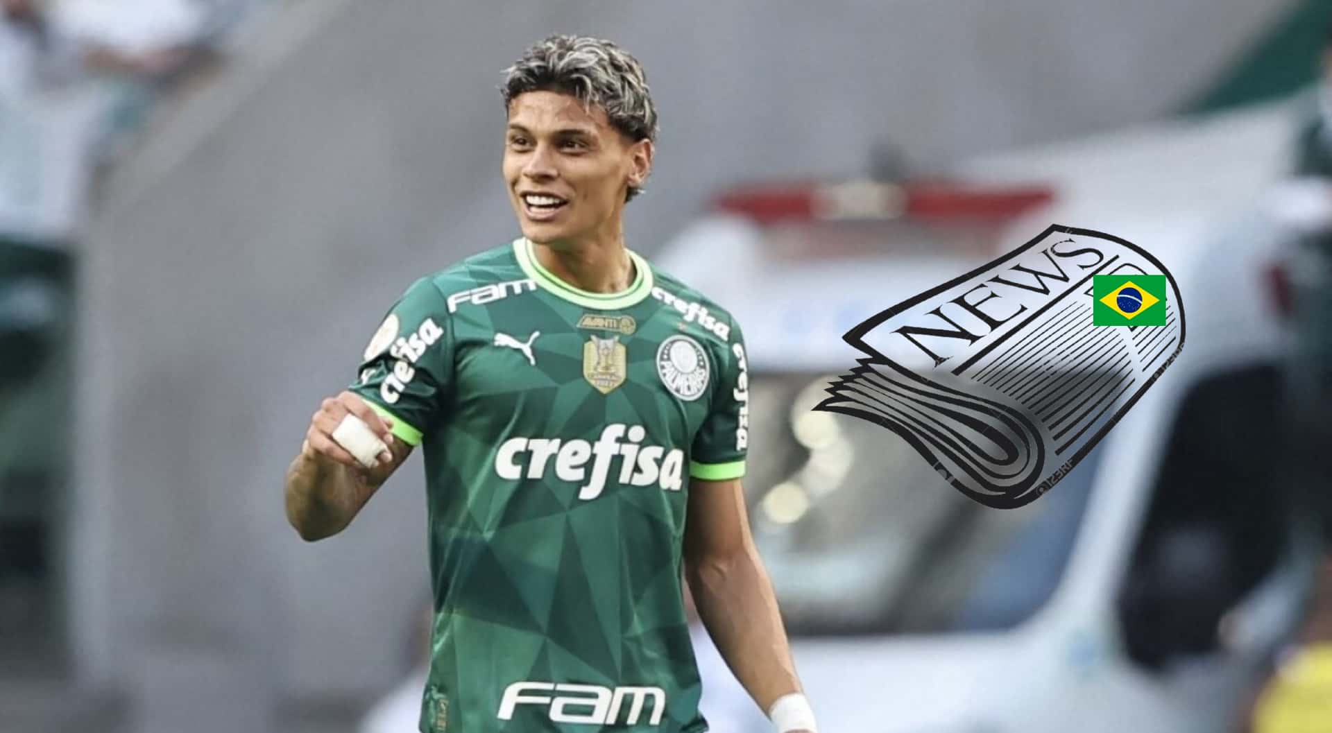 Richard Ríos sonriendo con la camiseta de Palmerias. FOTO: Noticias Caracol