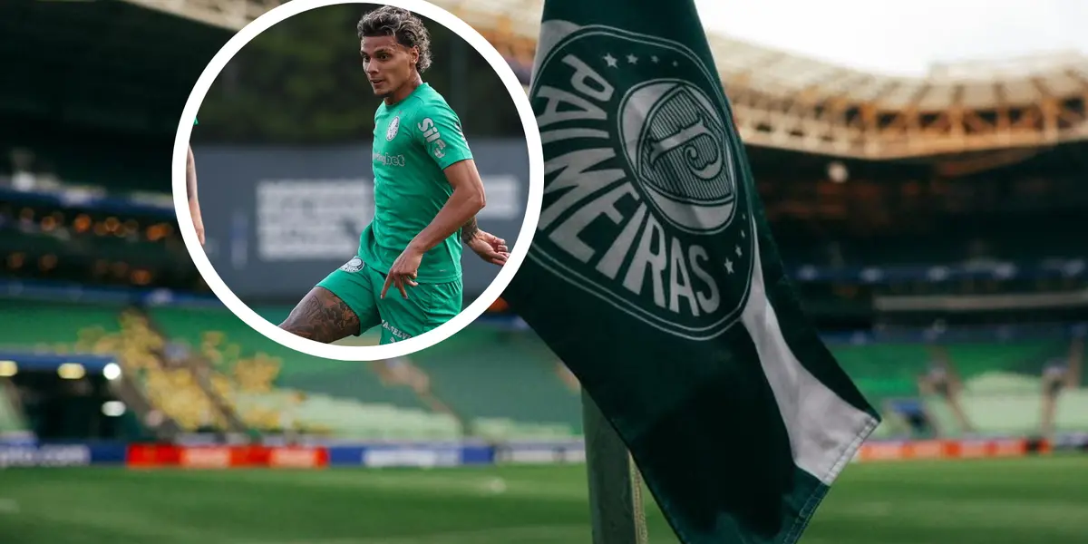 Richard Ríos y la acción en la que fue protagonista en Brasil con el Palmeiras Foto: SE Palmeiras