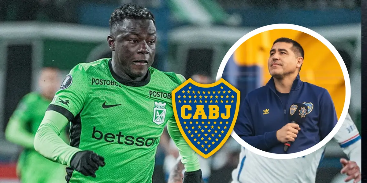 Riquelme va por Marino Hinestroza y ya mueve fichas para llevarlo a Boca Juniors Foto: Nacionaloficial, escudoteca y CABJ