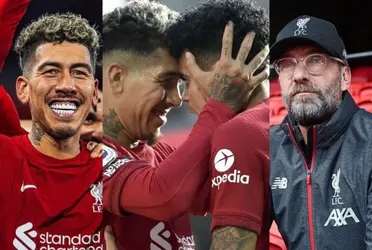 Roberto Firmino en el Liverpool le da malas noticias a Luis Díaz y a Jürgen Klopp.
