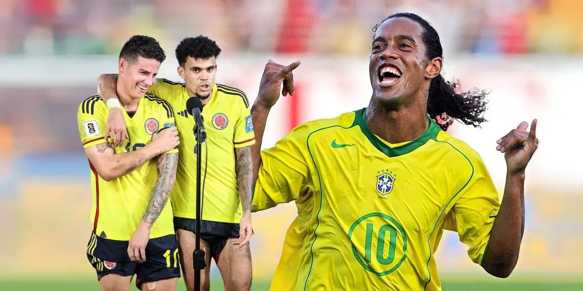 Ronaldinho habló sobre Luis Díaz y James Rodríguez en su reciente visita a Colombia.